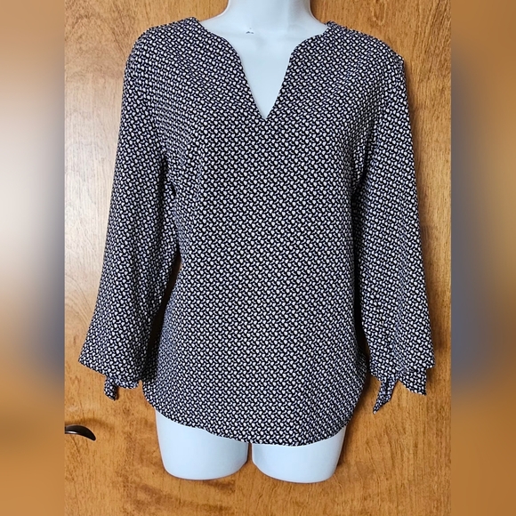 Michael Kors Tops - Michael Kors Black and White Patterned Blouse
